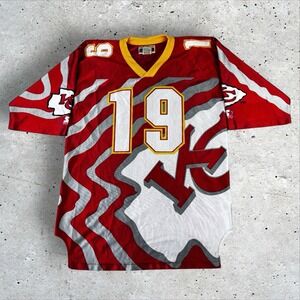 Vintage Starter Kansas City Chiefs AOP Logo Jersey Men's‎ Large 90s